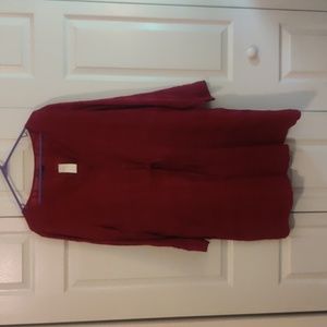 Gap burgundy shirtdress